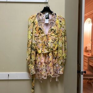 Acler multicolor Aline dress with belt size 8